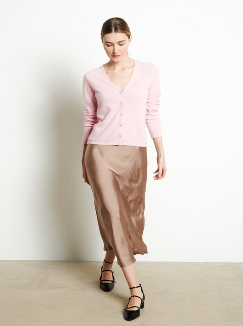 Cardigan col V femme 100% cachemire - LILLY 7B - Kiabi