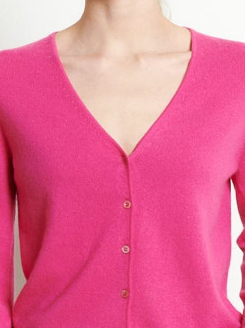 Cardigan col V femme 100% cachemire - LILLY 7B - Kiabi
