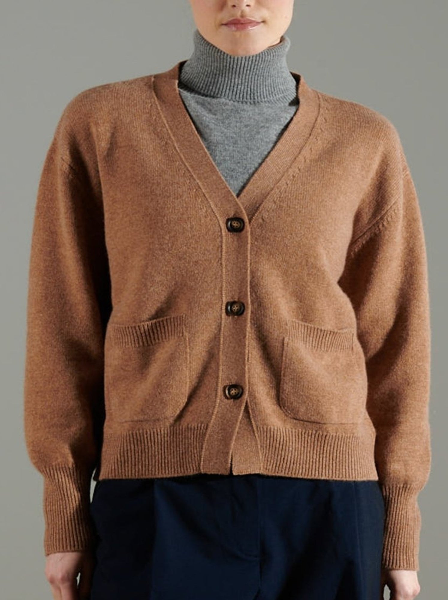 Cardigan Femme Col V En Laine Léger - Manches Longues, Boutons, Grande Taille, Chic Et Doux - 5