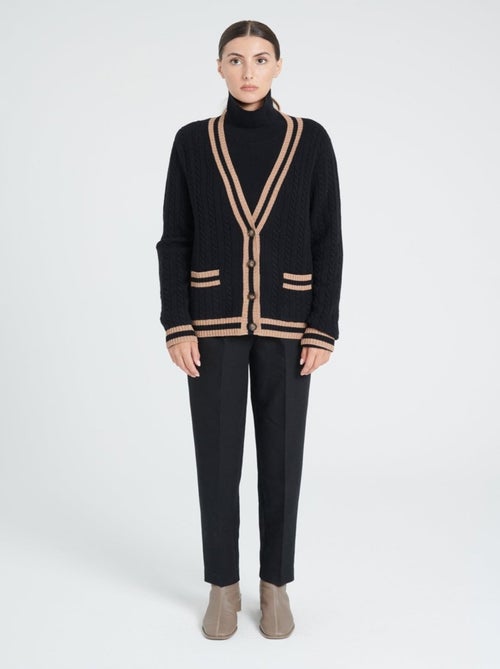 Cardigan col V femme 100% cachemire 4 fils - ZAYA 2 - Kiabi