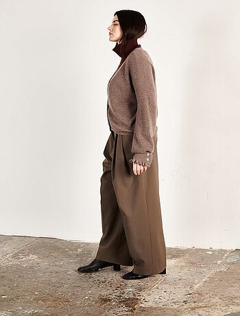 Cardigan col V femme 100% cachemire & laine - KELLY 28