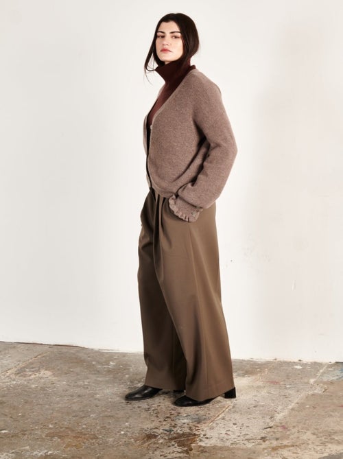 Cardigan col V femme en cachemire & laine - KELLY 28 - Kiabi