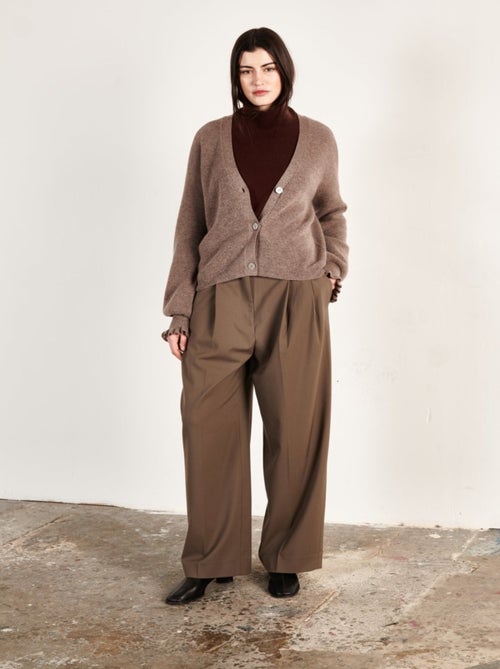 Cardigan col V femme en cachemire & laine - KELLY 28 - Kiabi