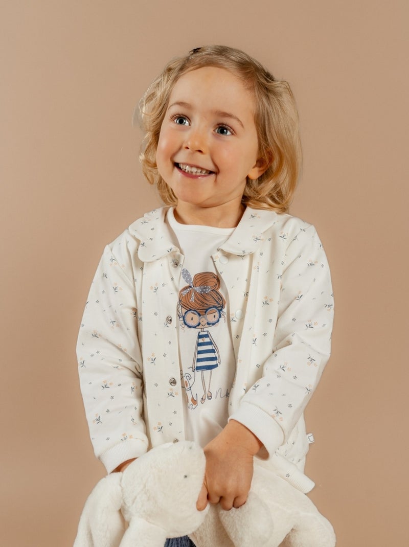 Cardigan, Coton Noukie's Blanc - Kiabi