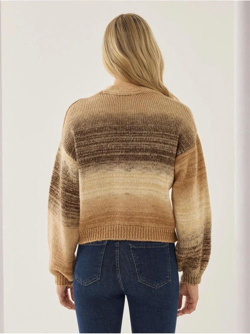 Cardigan coupe décontractée à col en V dégradé - Kiabi Cardigan coupe décontractée à col en V dégradé - Kiabi