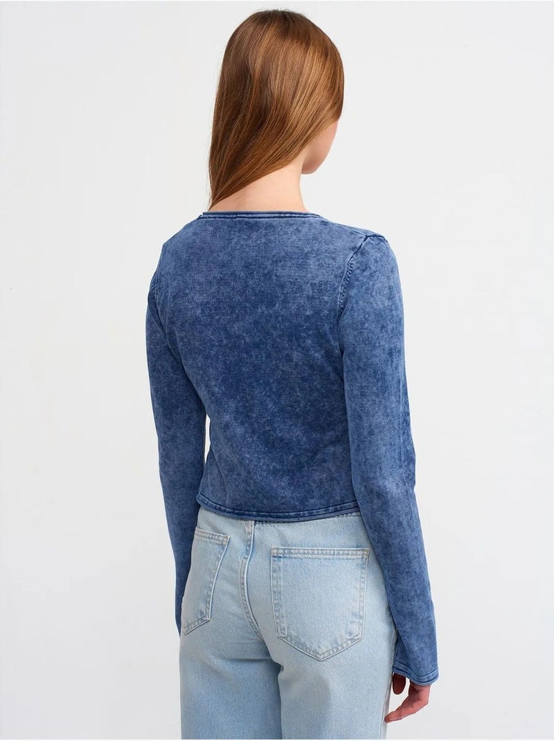 Cardigan court côtelé en coton dilvin Bleu nuit - Kiabi