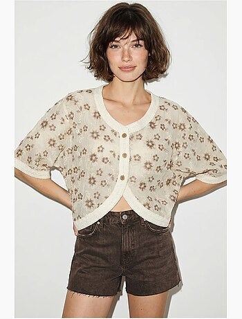 Cardigan court jacquard floral lucci