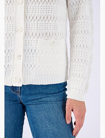 Cardigan court jeu de maille - Damart