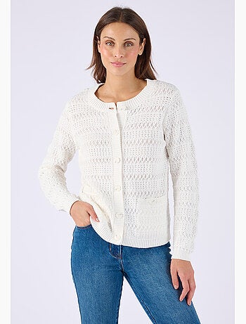 Cardigan court jeu de maille - Damart
