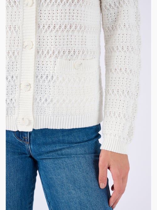 Cardigan court jeu de maille - Damart - Kiabi