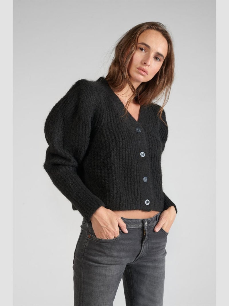 Cardigan DAAREN 'Le Temps Des Cerises' Noir - Kiabi