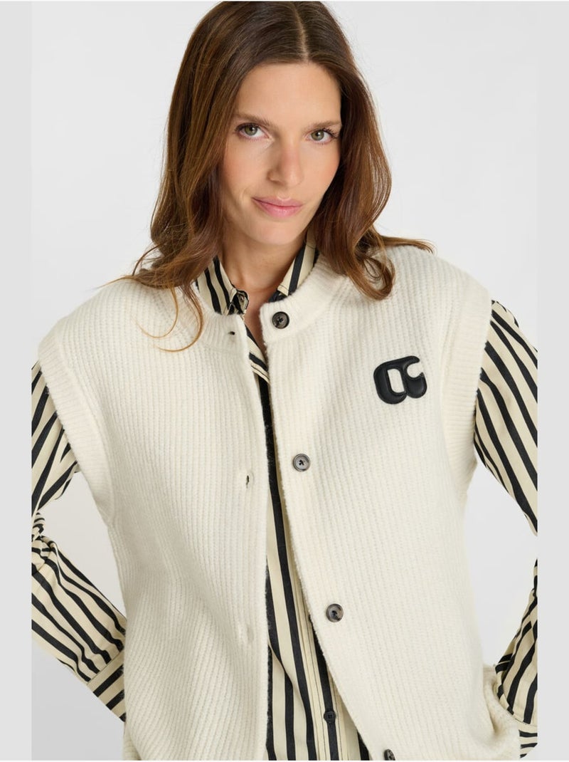 Cardigan DAVID 'Le Temps Des Cerises' Blanc - Kiabi