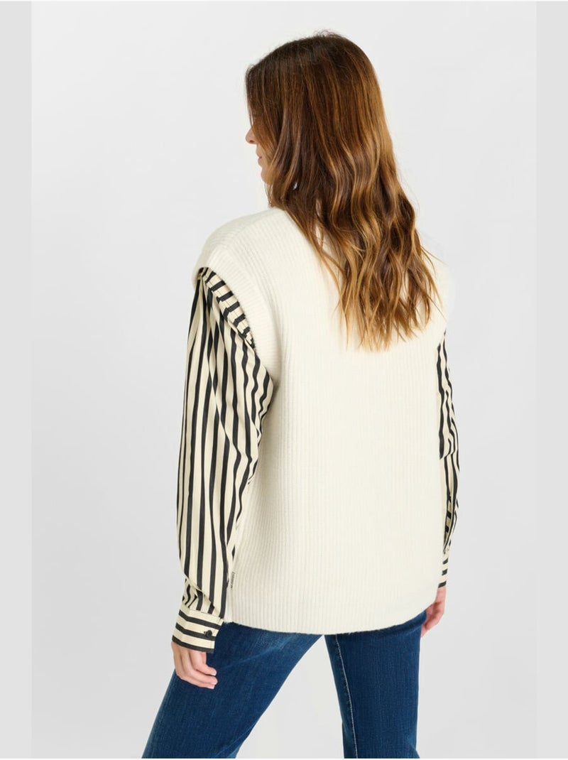 Cardigan DAVID 'Le Temps Des Cerises' Blanc - Kiabi