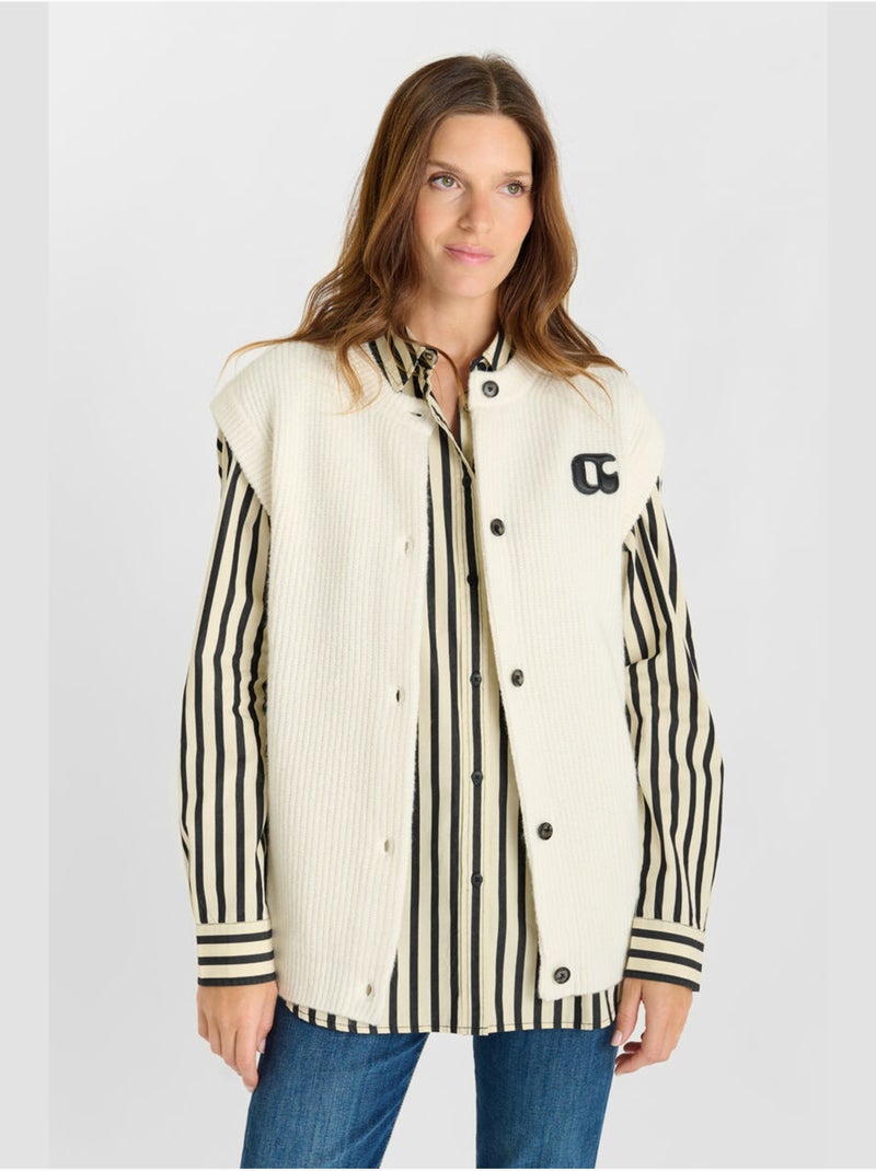 Cardigan DAVID 'Le Temps Des Cerises' Blanc - Kiabi