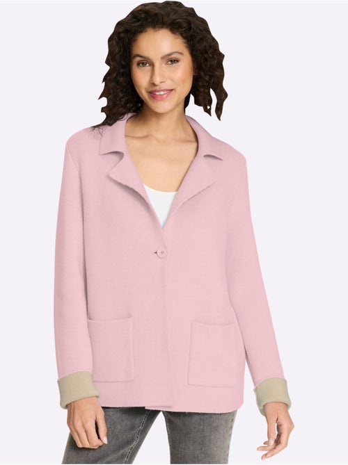 Cardigan Deux Coloris Tendance - Taille Standard - Helline - Kiabi Cardigan Deux Coloris Tendance - Taille Standard - Helline - Kiabi
