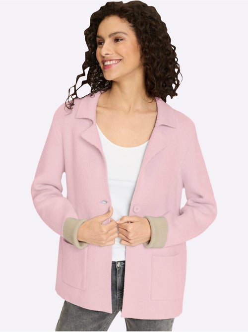 Cardigan Deux Coloris Tendance - Taille Standard - Helline - Kiabi Cardigan Deux Coloris Tendance - Taille Standard - Helline - Kiabi