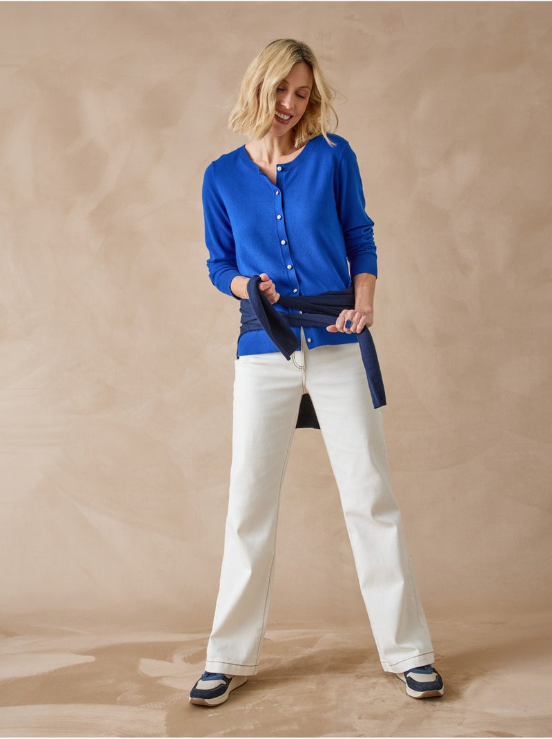 Cardigan élégant - DAXON Bleu - Kiabi
