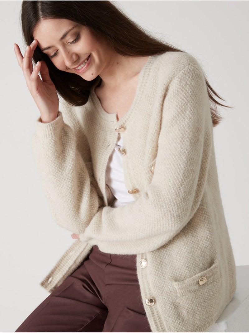 Cardigan élégant - DAXON Ecru - Kiabi
