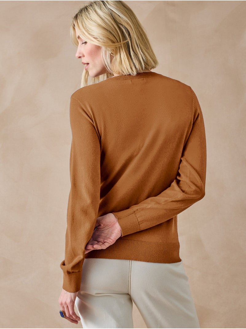 Cardigan élégant - DAXON Marron noisette - Kiabi