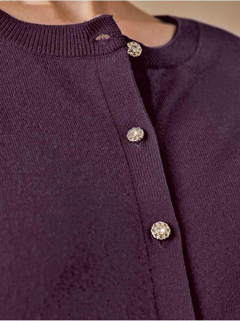 Cardigan élégant - DAXON Violet prune - Kiabi