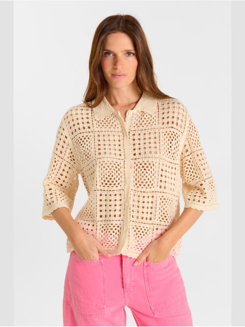 Cardigan ELMAR 'Le Temps Des Cerises' Blanc - Kiabi