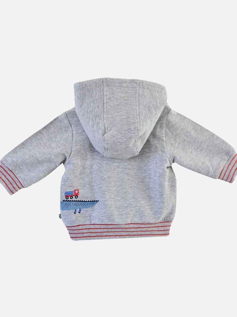 CARDIGAN EMERIC MOLLETON Gris - Kiabi