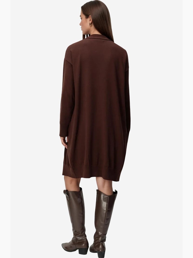 Cardigan en coton mixray Marron chocolat - Kiabi
