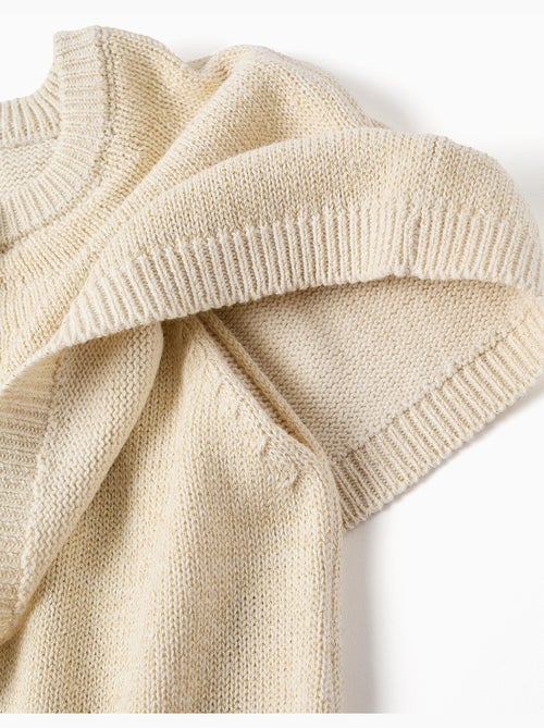 Cardigan en maille à manches cape et lurex - Kiabi
