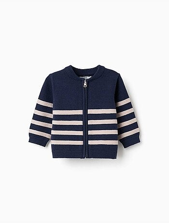 Cardigan en maille à rayures