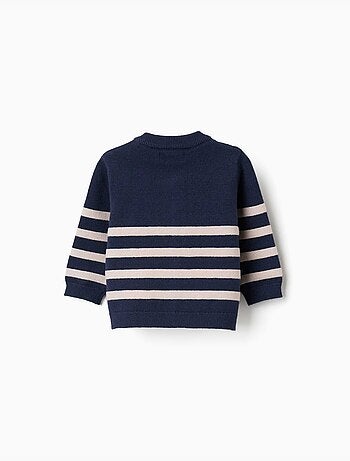 Cardigan en maille à rayures