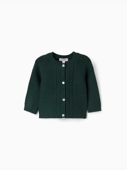 Cardigan en maille avec détails torsadés b&s - Kiabi