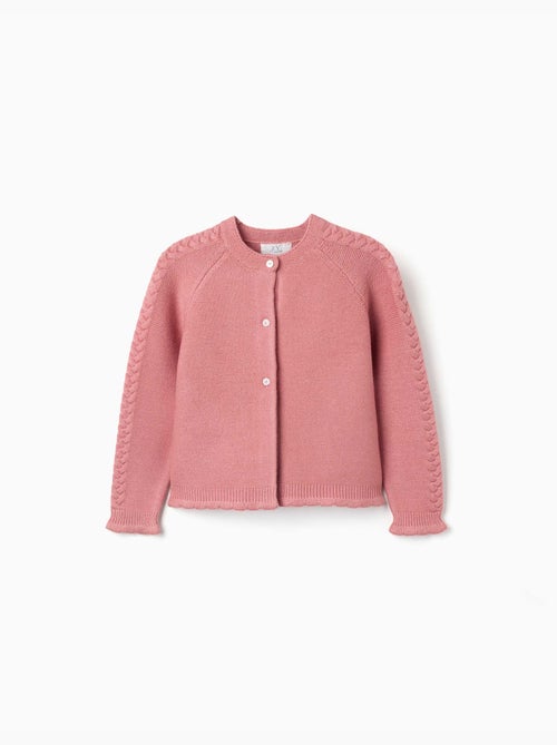 Cardigan en maille avec détails torsadés - Kiabi