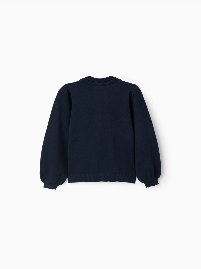 Cardigan en maille avec détails tressés Bleu foncé - Kiabi