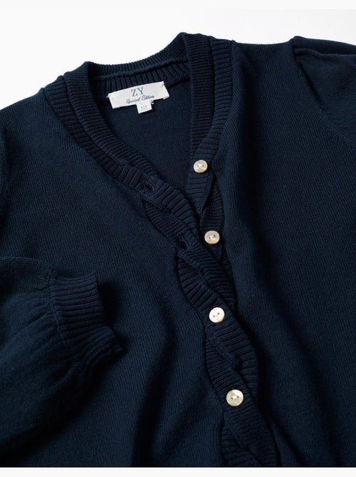 Cardigan en maille avec détails tressés - Kiabi