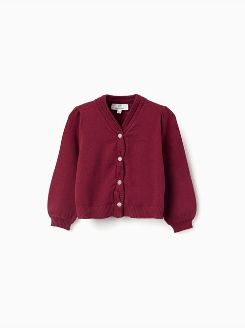 Cardigan en maille avec détails tressés - Kiabi