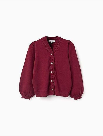 Cardigan en maille avec détails tressés