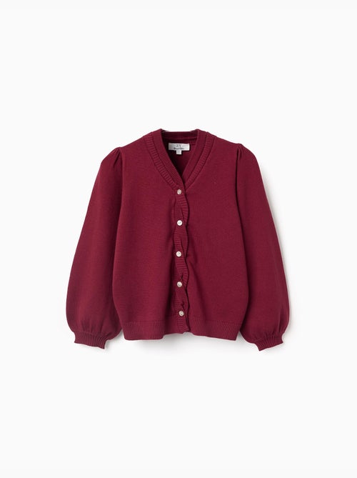 Cardigan en maille avec détails tressés - Kiabi