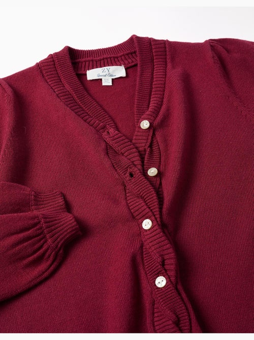 Cardigan en maille avec détails tressés - Kiabi