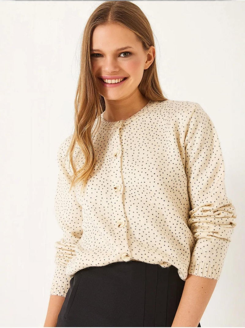 Cardigan en maille boutonnée bianco lucci Beige argile - Kiabi