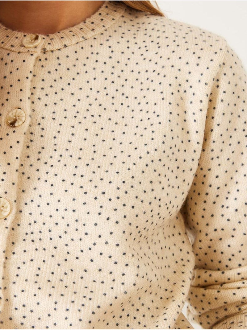 Cardigan en maille boutonnée bianco lucci Beige argile - Kiabi