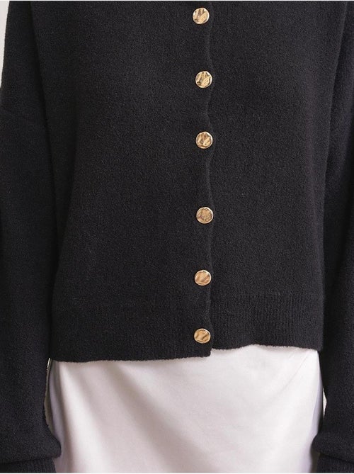 Cardigan en maille côtelée surdimensionné avec fermeture à boutons mixray - Kiabi