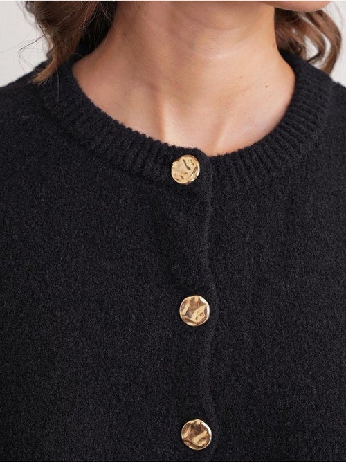 Cardigan en maille côtelée surdimensionné avec fermeture à boutons mixray - Kiabi