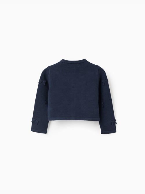 Cardigan en maille court avec nœuds - Kiabi