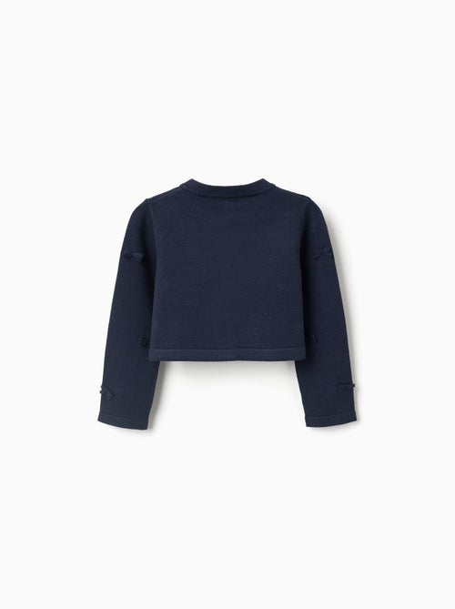 Cardigan en maille court avec nœuds - Kiabi