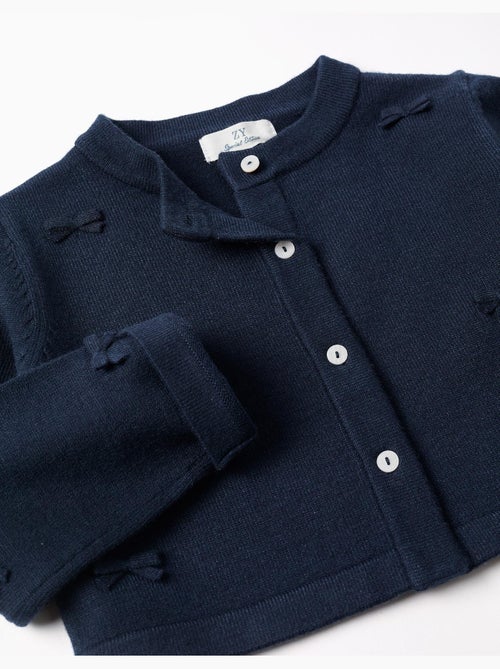 Cardigan en maille court avec nœuds - Kiabi