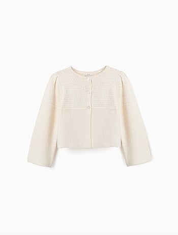 Cardigan en maille de coton à point de lien B&S