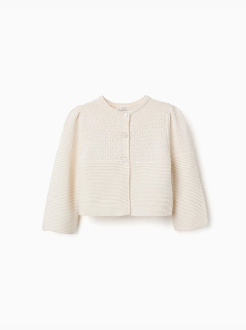 Cardigan en maille de coton à point de lien B&S - Kiabi
