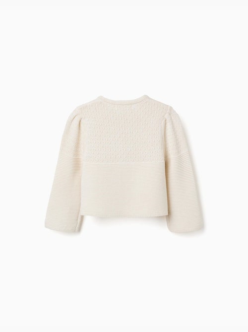 Cardigan en maille de coton à point de lien B&S - Kiabi