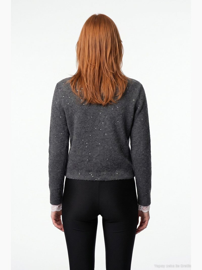 Cardigan en maille femme dilvin Gris Noir - Kiabi