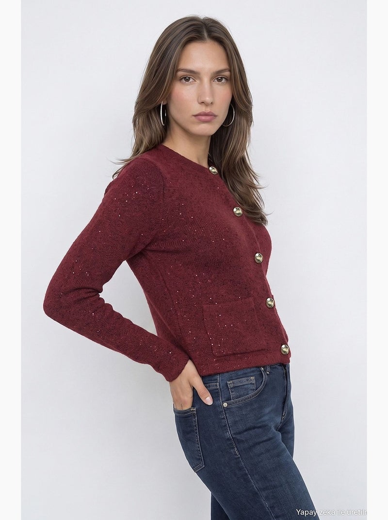 Cardigan en maille femme dilvin Rouge bordeaux - Kiabi